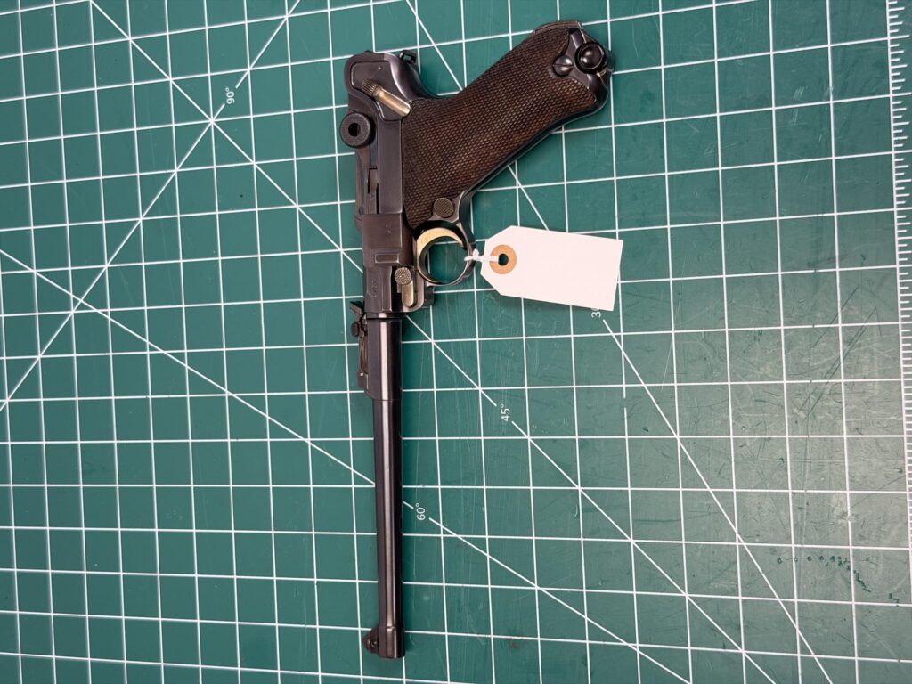DWM 1915 LP.08 Artillery Luger pistol chambered in 9x19mm