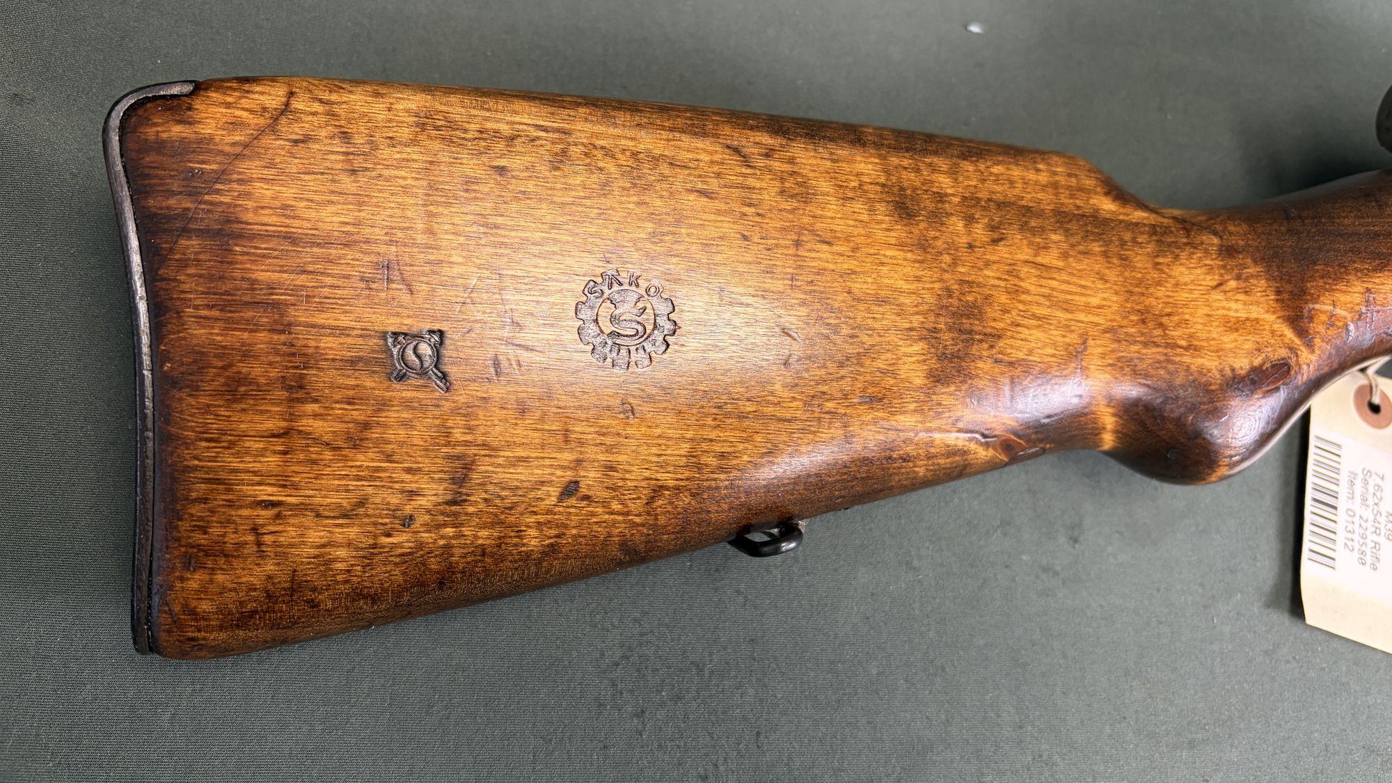 Antique Finnish M39 Mosin-Nagant 7.62×54R — 1898 Receiver, SAKO 1942, Finn-Matching NOS w/ Bayonet & Sling - Image 4