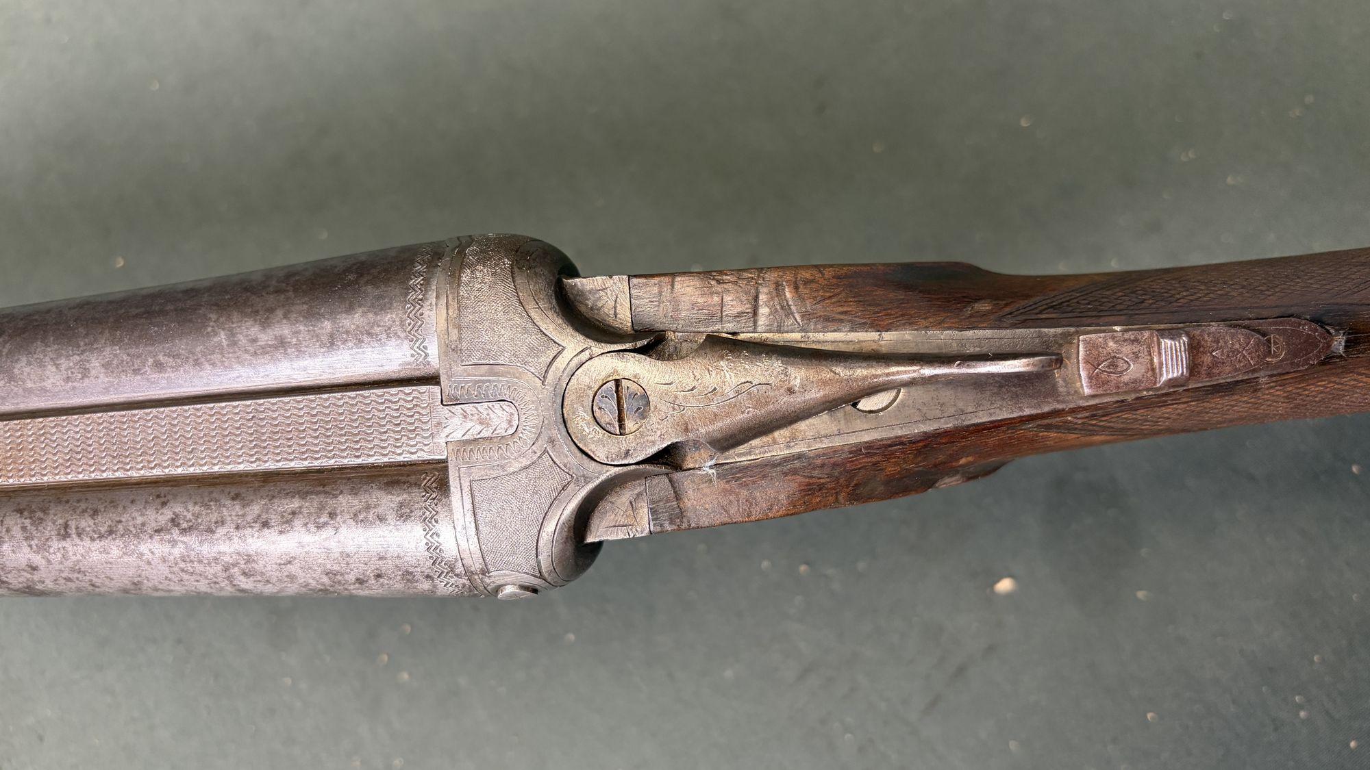 Belgian 12ga SxS Shotgun — Liège, Japanese Yokosuka Marked - Image 2