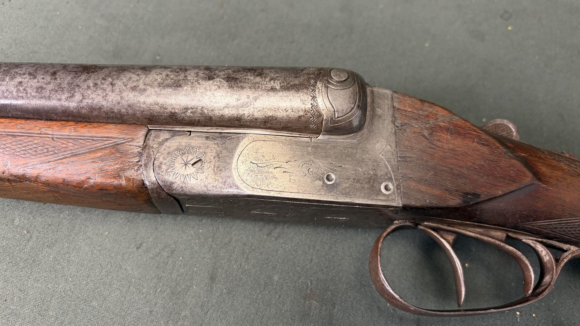 Belgian 12ga SxS Shotgun — Liège, Japanese Yokosuka Marked - Image 3