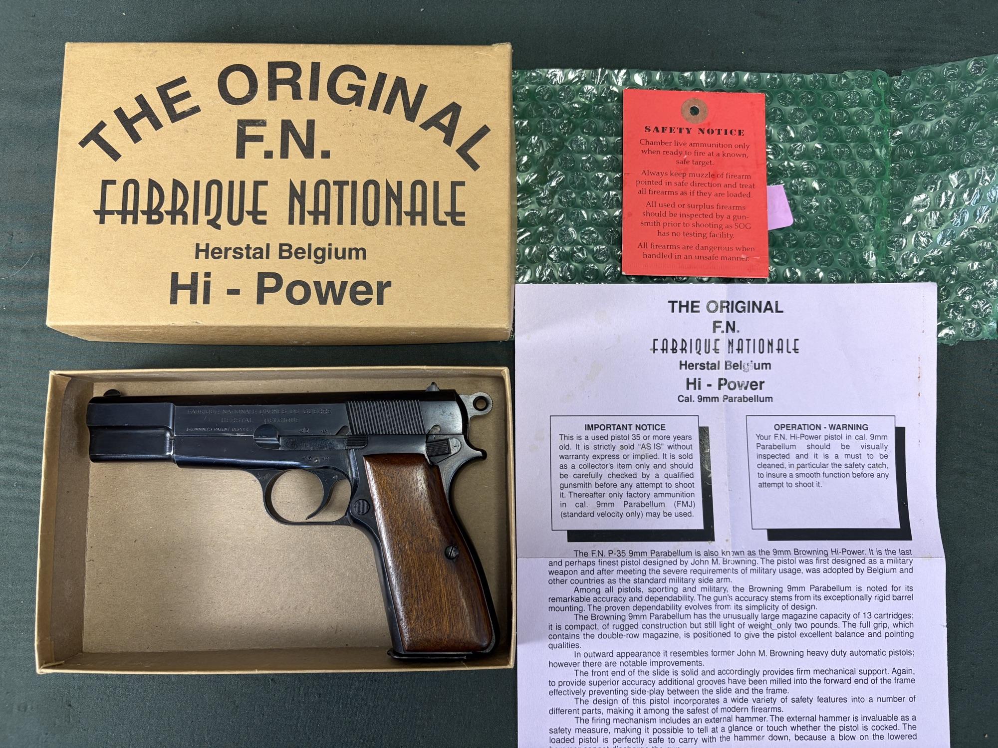1954 FN Browning Hi Power 9mm — Silesia Marked, All Matching, Boxed, Apparently Unfired - Image 2
