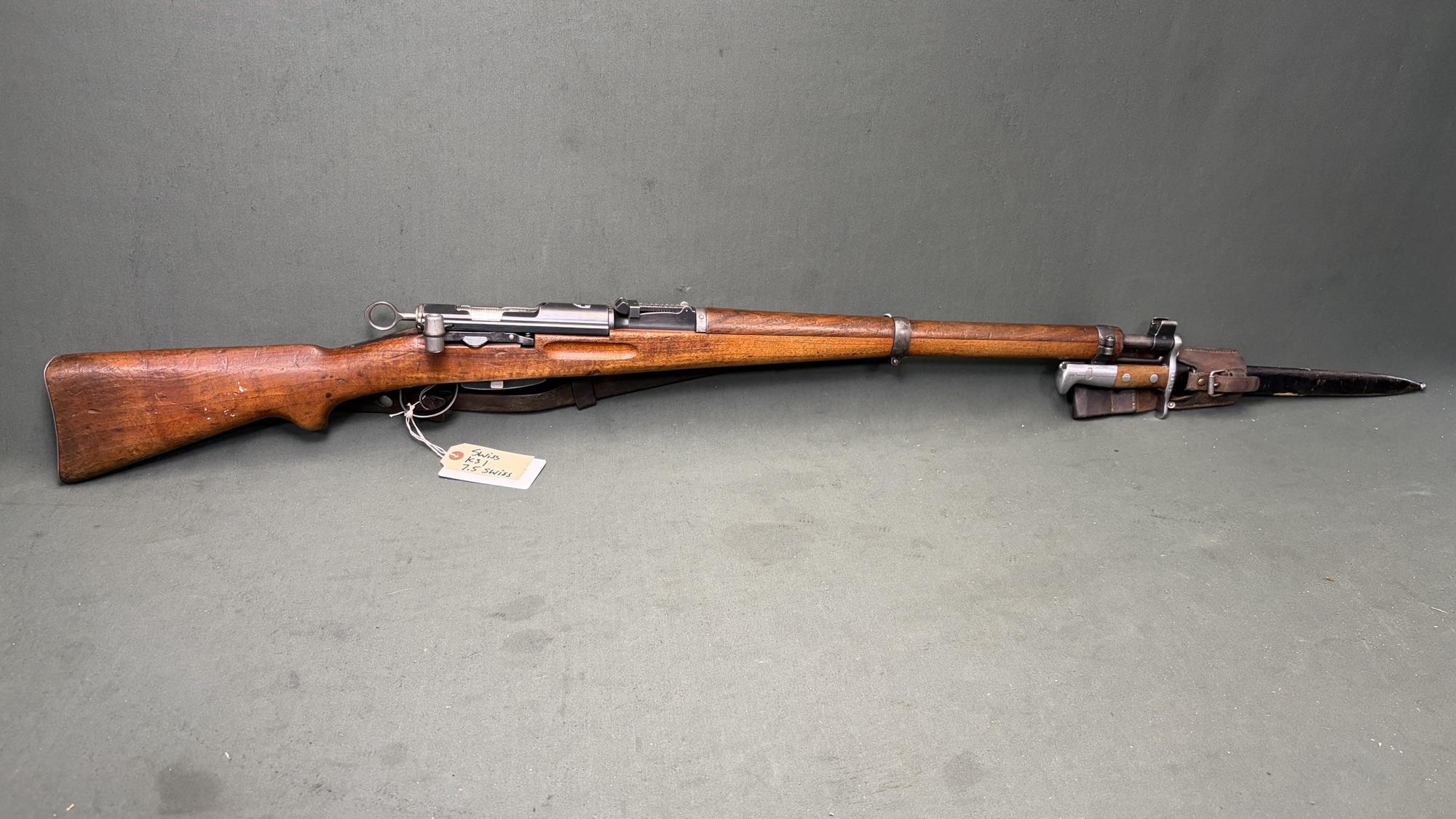Swiss K31 7.5x55 All Matching Including Bayonet and Troop Tag