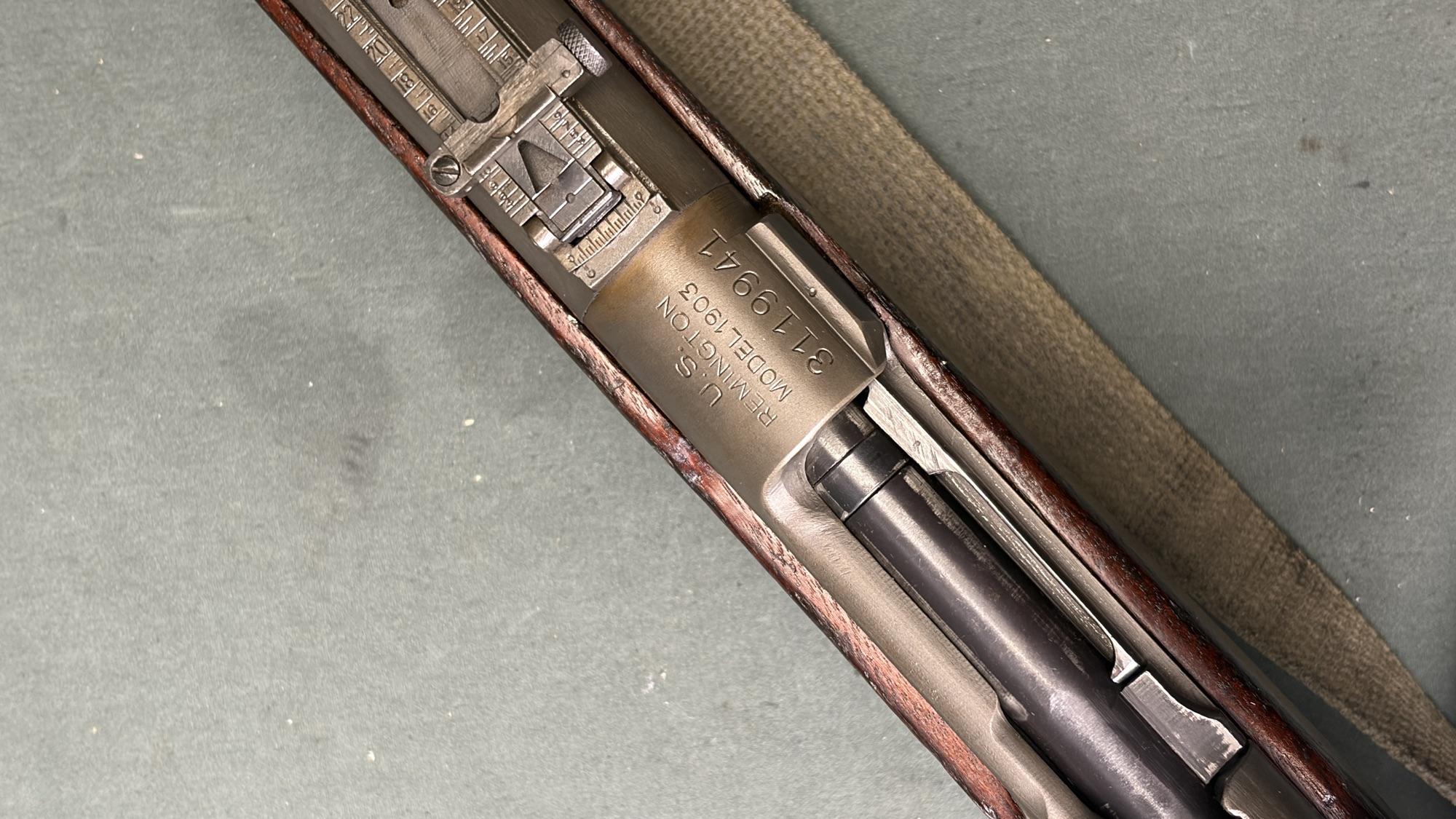 Remington M1903 .30-06 RA 3-42 Barrel FJA Cartouche R Marked Bolt - Image 3