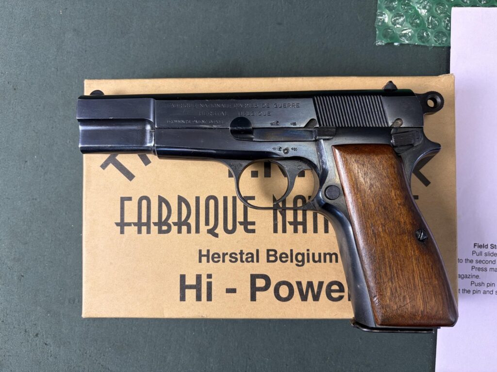 1954 FN Browning Hi Power 9mm — Silesia Marked, All Matching, Boxed, Apparently Unfired