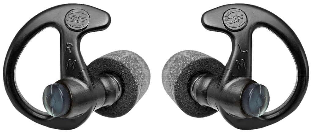 SureFire EP10 Sonic Defenders Ultra Max Earplugs – NRR 30 dB Full-Block, Medium, Black