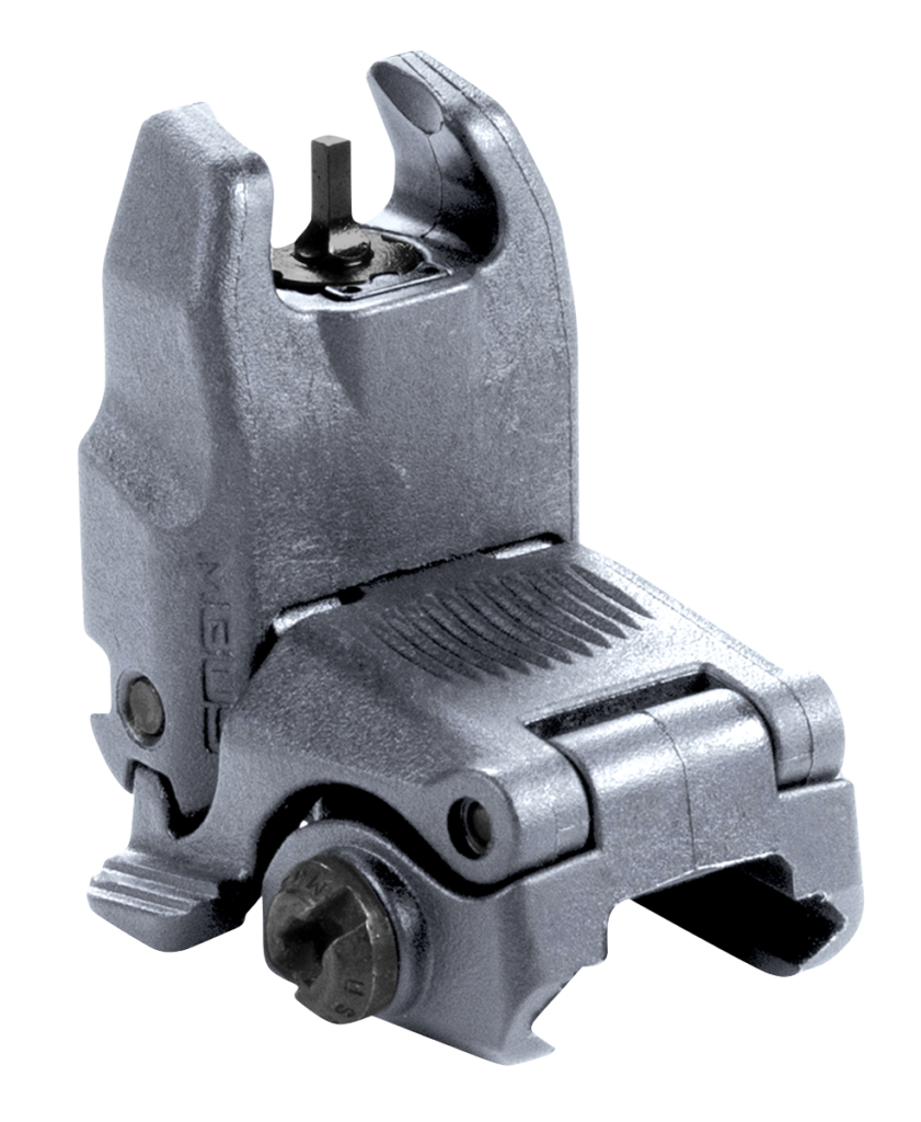 Magpul MAG247-GRY MBUS Sight Front  Stealth Gray Polymer, Spring-Loaded Flip Up for AR15/ M16