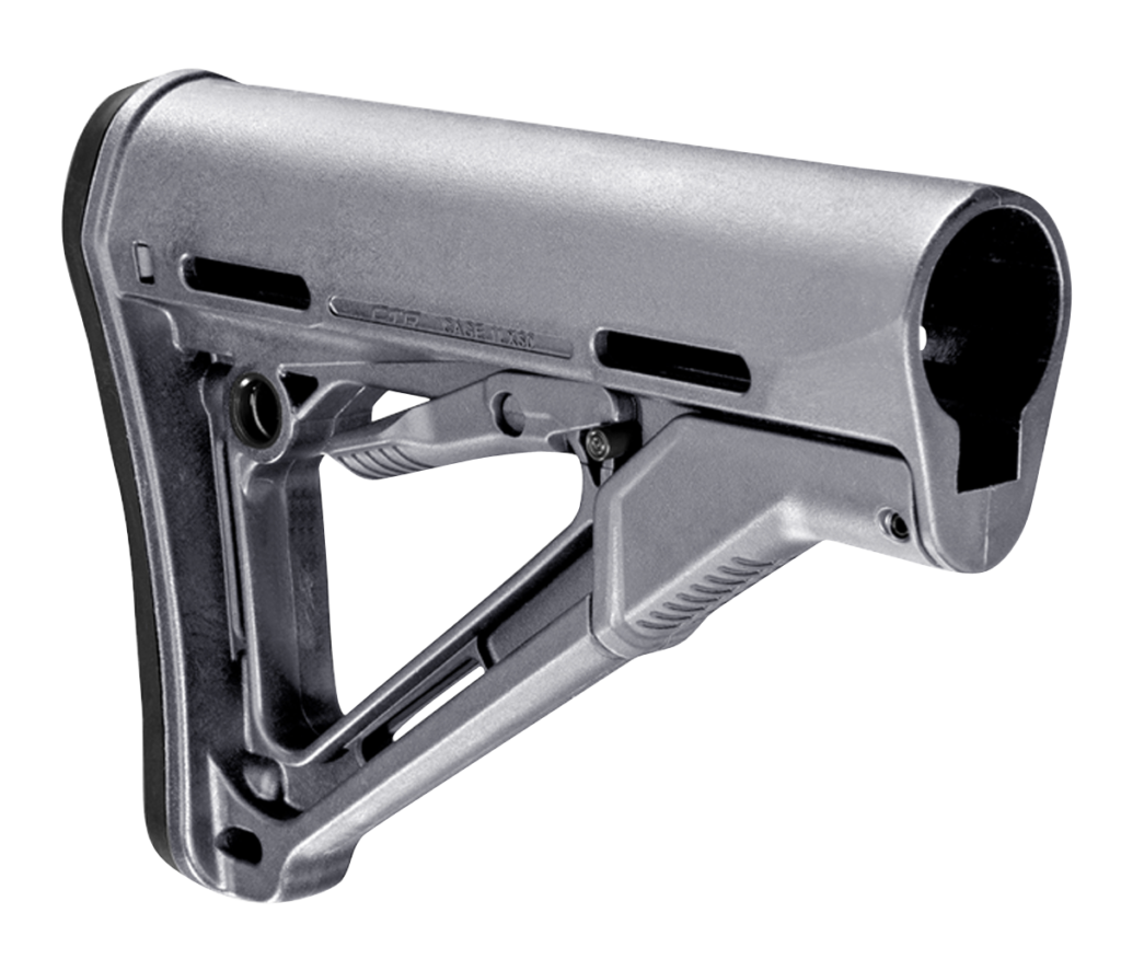 Magpul MAG310-GRY CTR Carbine Stock Stealth Gray Synthetic for AR-15, M16, M4 with Mil-Spec Tube (Tube Not Included)