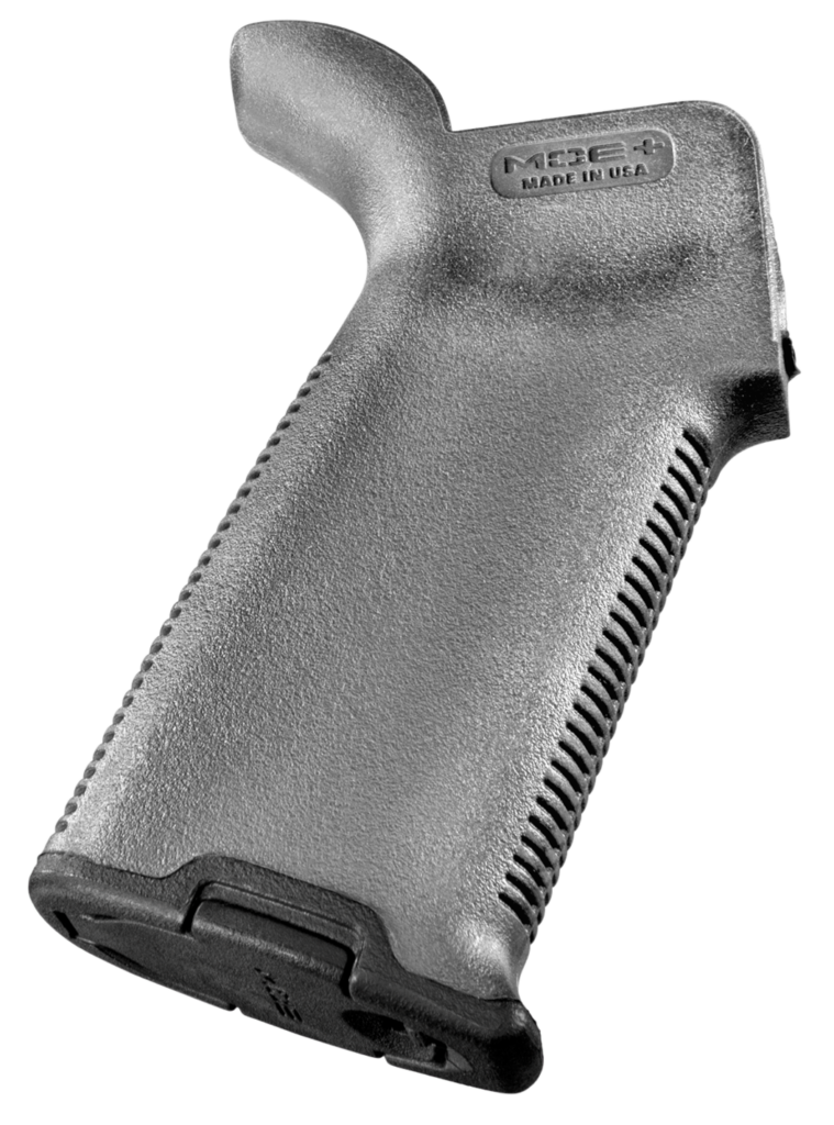 Magpul MAG416GRY MOE+ Grip Gray Textured Polymer w/Rubber Overmold, Fits AR-15/AR-10/M16/M4/M110/SR25