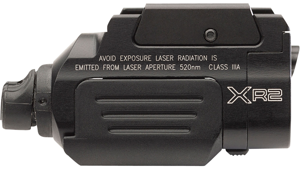SureFire XR2-A Rechargeable Compact WeaponLight with Green Laser – 800 Lumens, Black