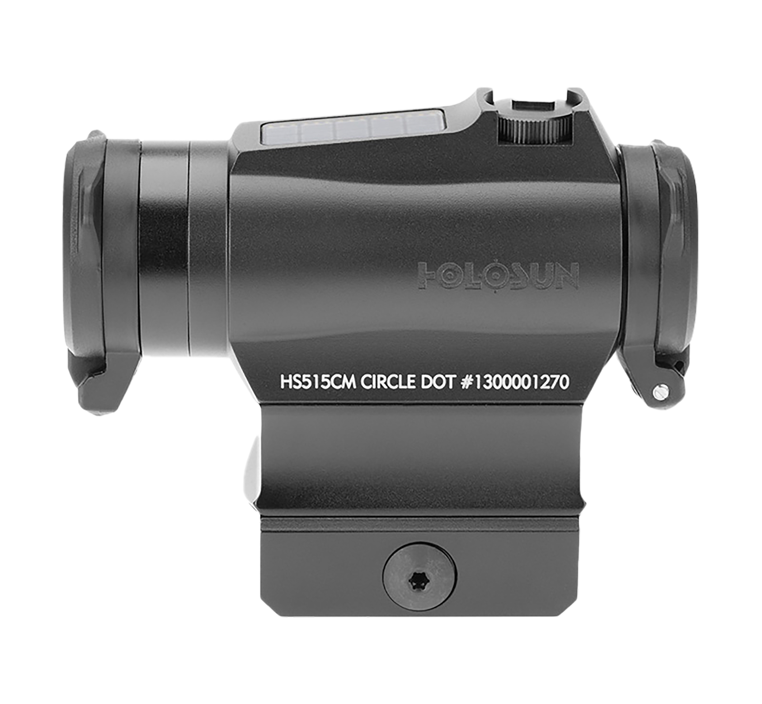 Holosun HS515CM Micro Red Dot – 2 MOA Dot/65 MOA Circle, Solar, QD Mount, Black