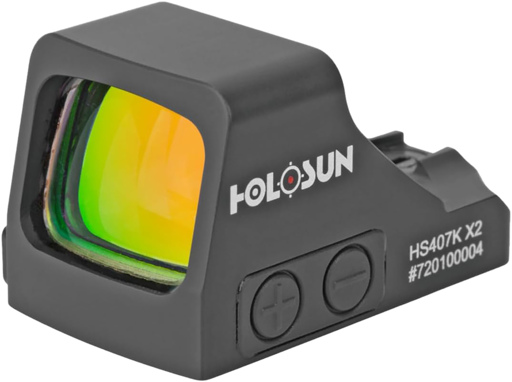 Holosun HE407K-GD-X2 Dot Sight – 6 MOA Gold Dot, Black