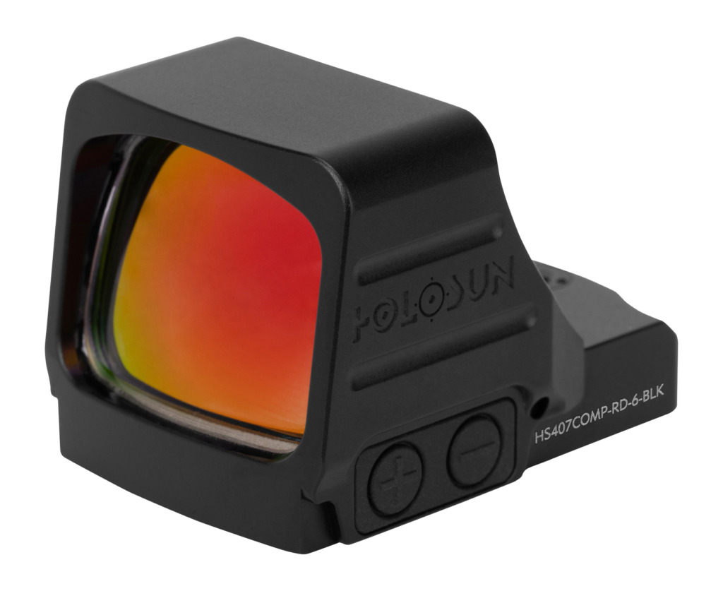 Holosun HS407COMP-GD-6-BLK 407COMP Reflex Sight – 6 MOA Gold Dot, BLK Version