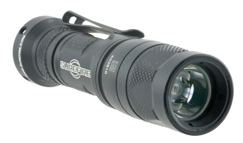 SureFire Aviator Dual-Output Flashlight – White and Red LED, 250 Lumens, Black