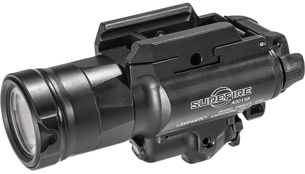 SureFire X400 Ultra MasterFire WeaponLight with Green Laser – 1,000 Lumens, Black
