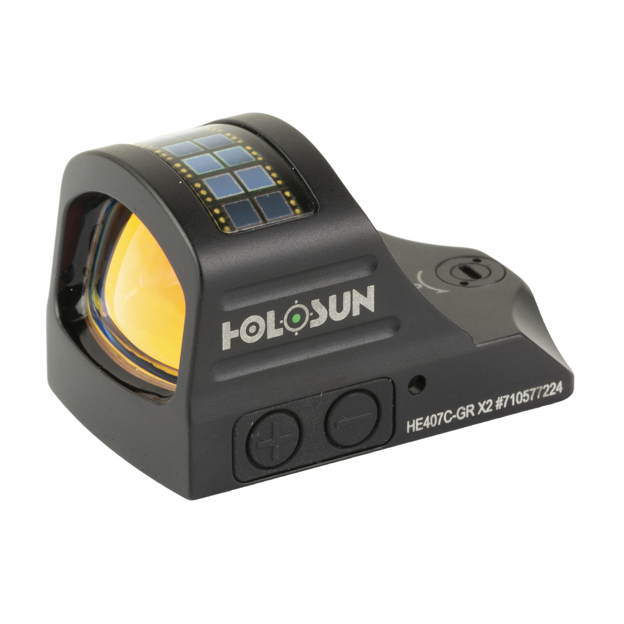Holosun HE407C-GR X2 Pistol Green Dot – 2 MOA Dot, Solar, Black