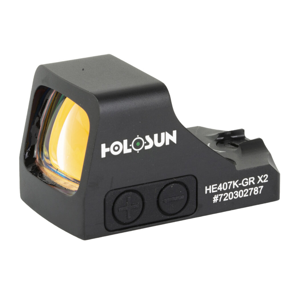 Holosun HE407K-GR X2 Subcompact Pistol Green Dot – 6 MOA Dot, K Footprint, Black