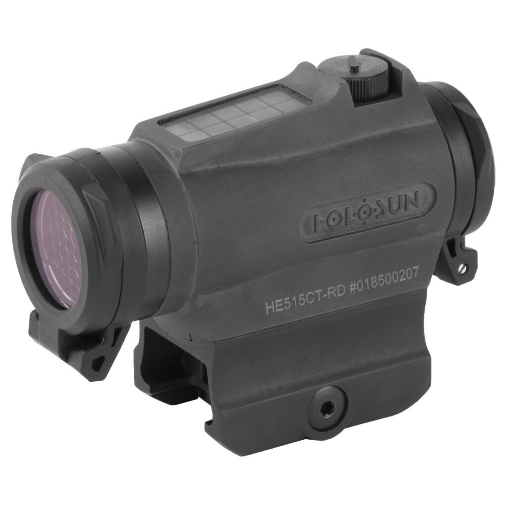 Holosun HE515CT-RD Titanium Micro Red Dot – 2 MOA Dot/65 MOA Circle, Solar