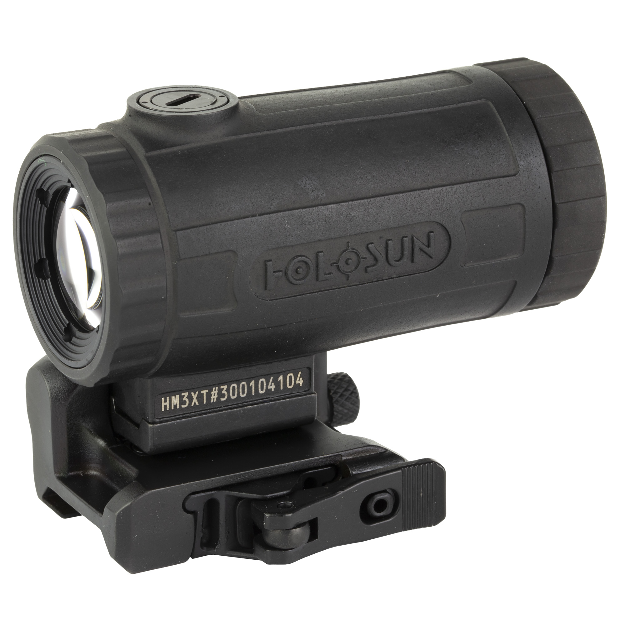 Holosun HM3XT 3x Magnifier – Titanium, Flip-to-Side QR Mount, Black