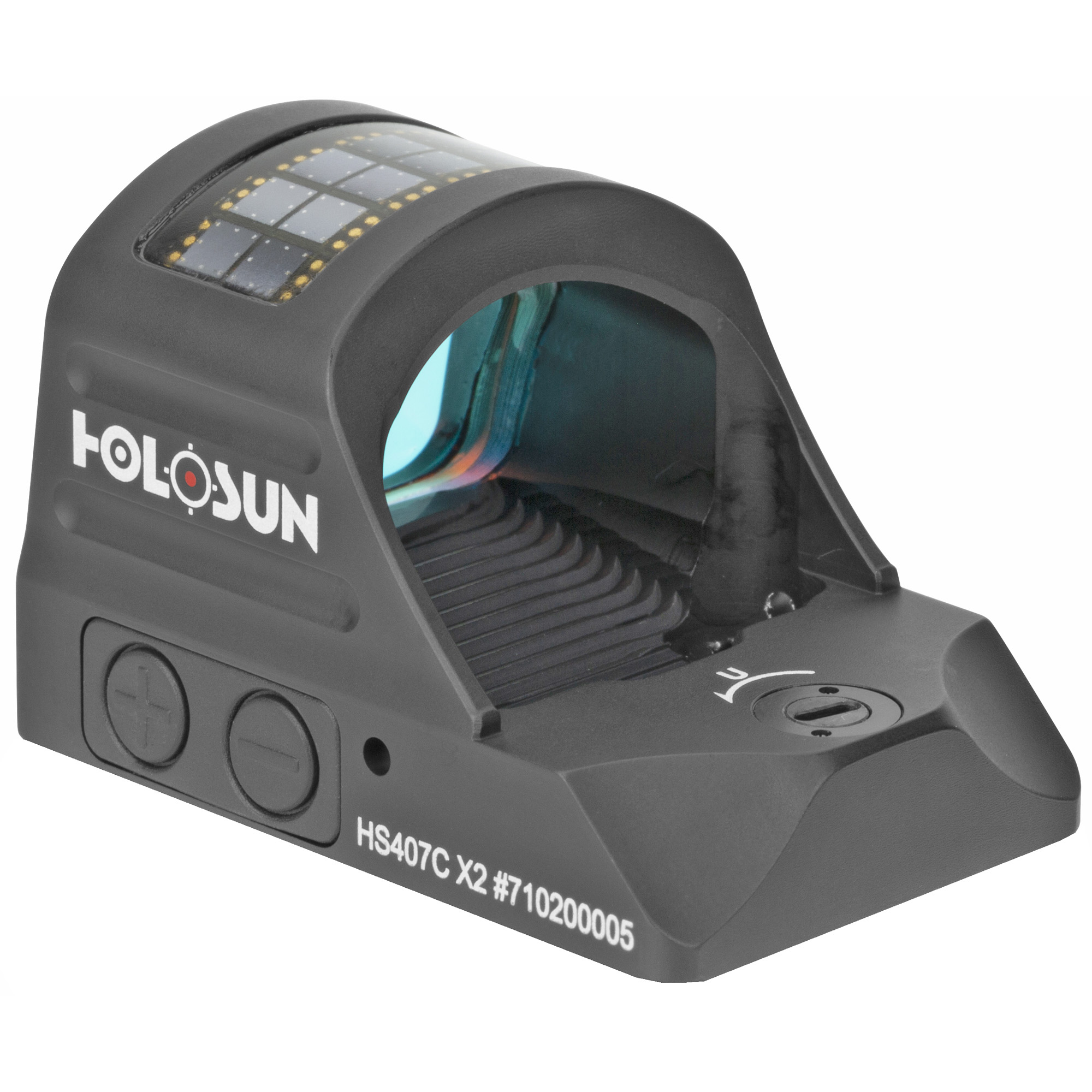 Holosun HS407C X2 Pistol Red Dot – 2 MOA Dot, Solar, Black - Image 2