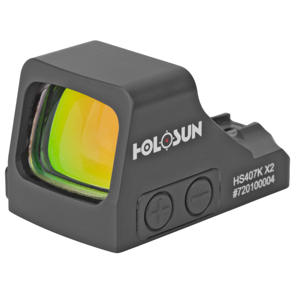 Holosun HS407K X2 Subcompact Pistol Red Dot – 6 MOA Dot, K Footprint, Black
