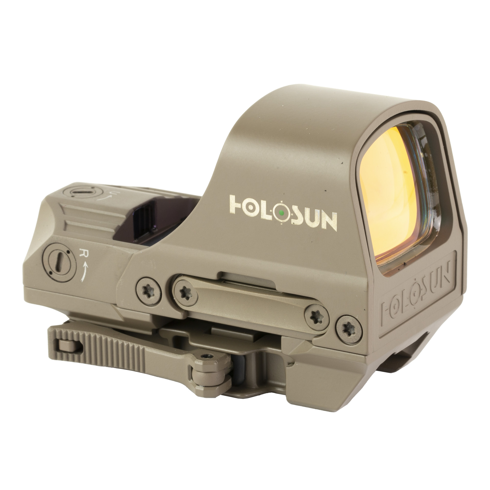 Holosun HS510C-GR-FDE Open Reflex – 2 MOA Green Dot/65 MOA Circle, Solar, FDE - Image 2