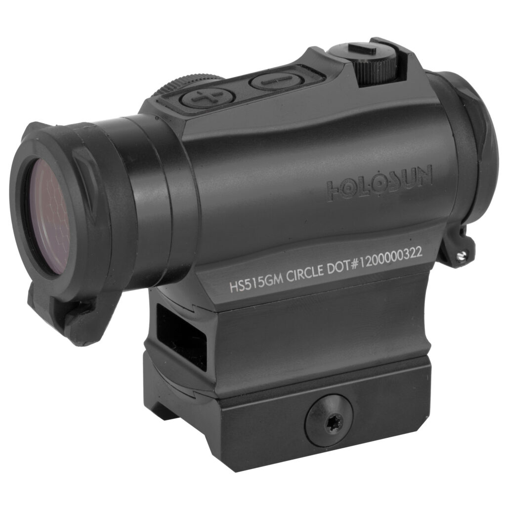 Holosun HS515GM Micro Red Dot – 2 MOA Dot/65 MOA Circle, Shake Awake, QD, Black