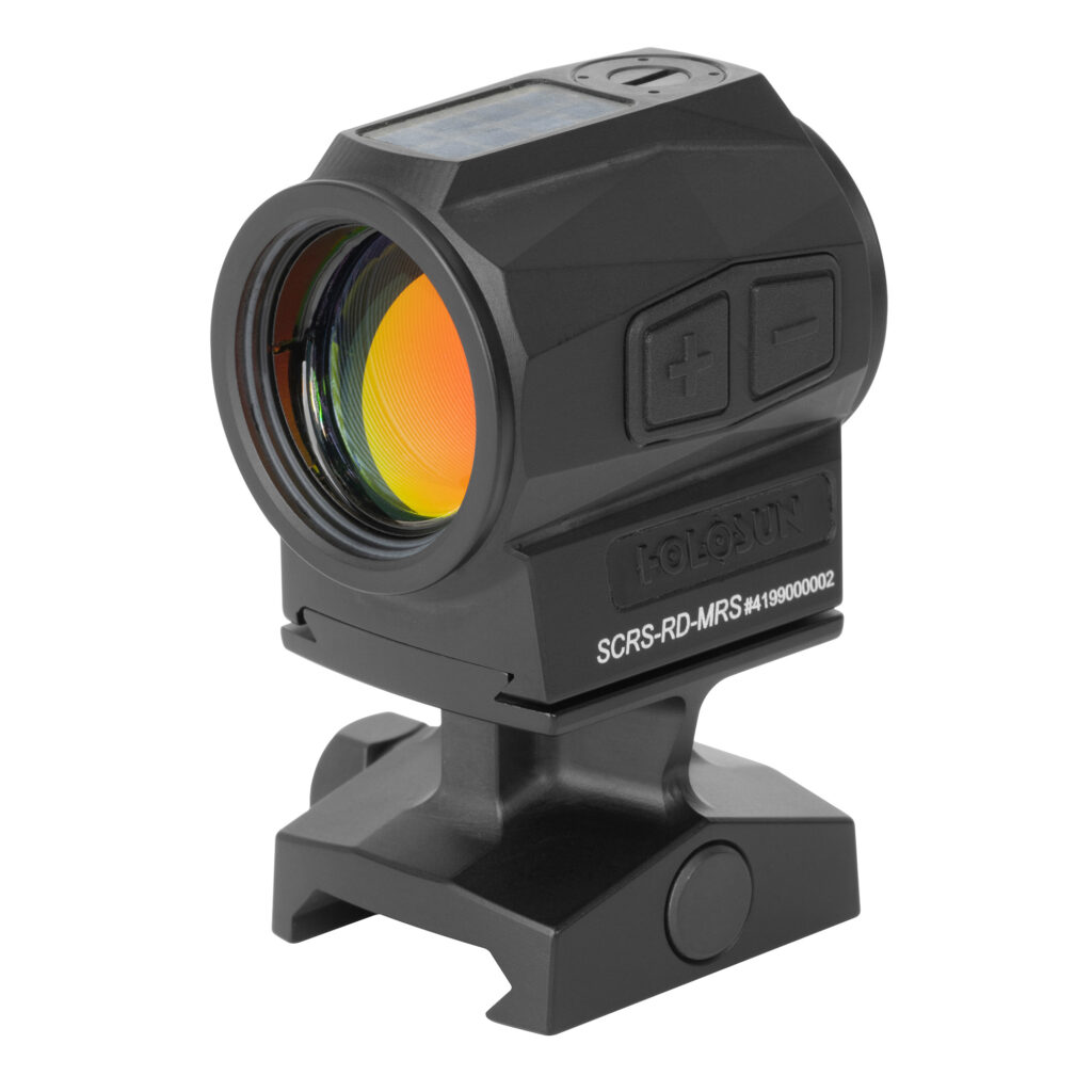 Holosun SCRS-RD-MRS Solar Rifle Sight – Red 2 MOA Dot/65 MOA Circle, Black