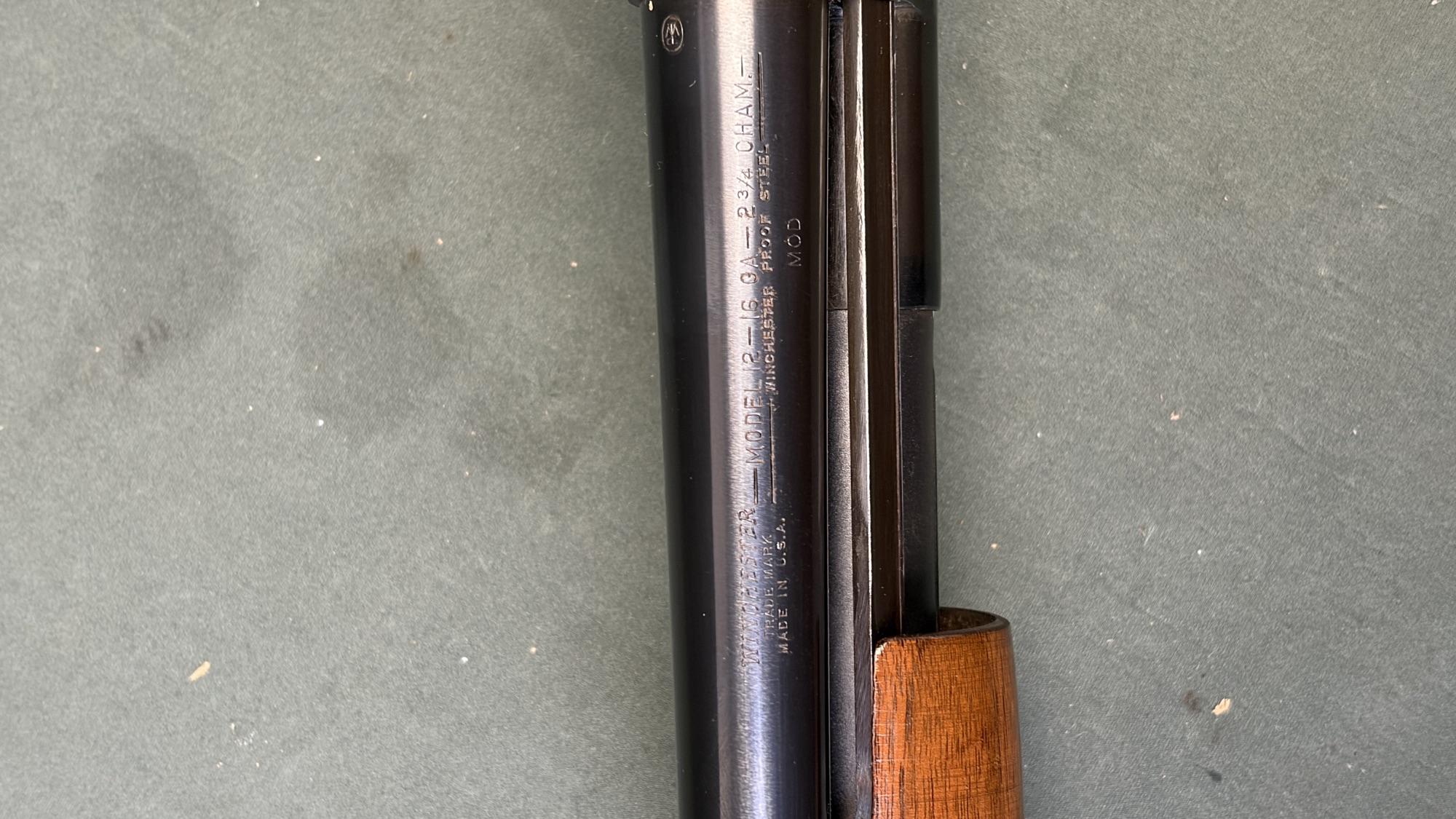 1958 Winchester Model 12 Takedown 16 Gauge 28 Inch Modified Choke - Image 3
