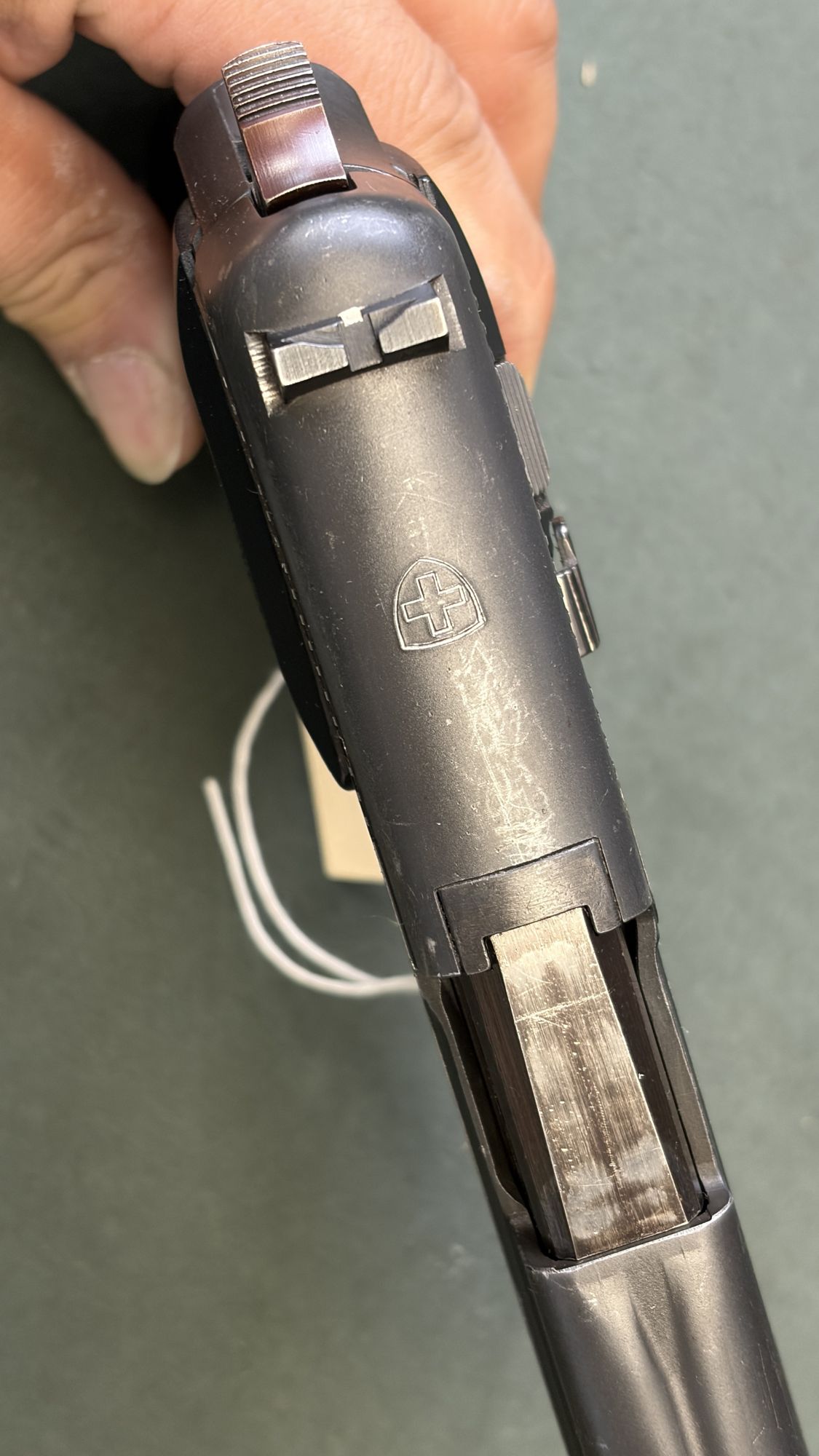 SIG P75 P220 9mm Swiss Army Issue A-Prefix Matching with Swiss Crest (CA legal) - Image 4