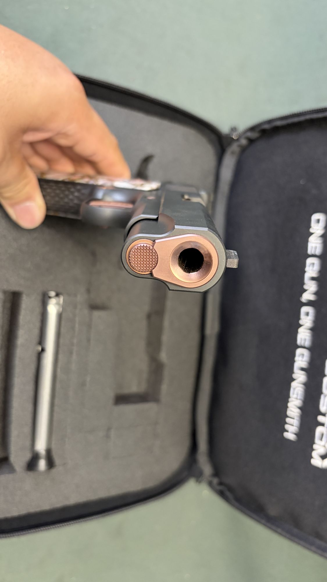 Nighthawk Custom Lady Hawk 1911 9mm Unfired Open Box with Soft Case - Image 8