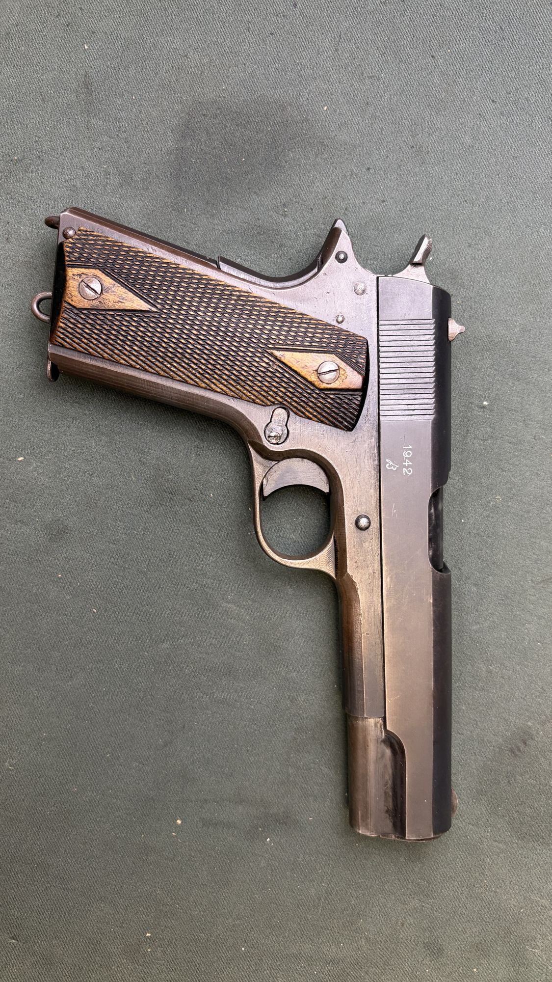 1942 Kongsberg M/1914 .45 ACP Matching with Signed Factory Archive Letter - Image 10