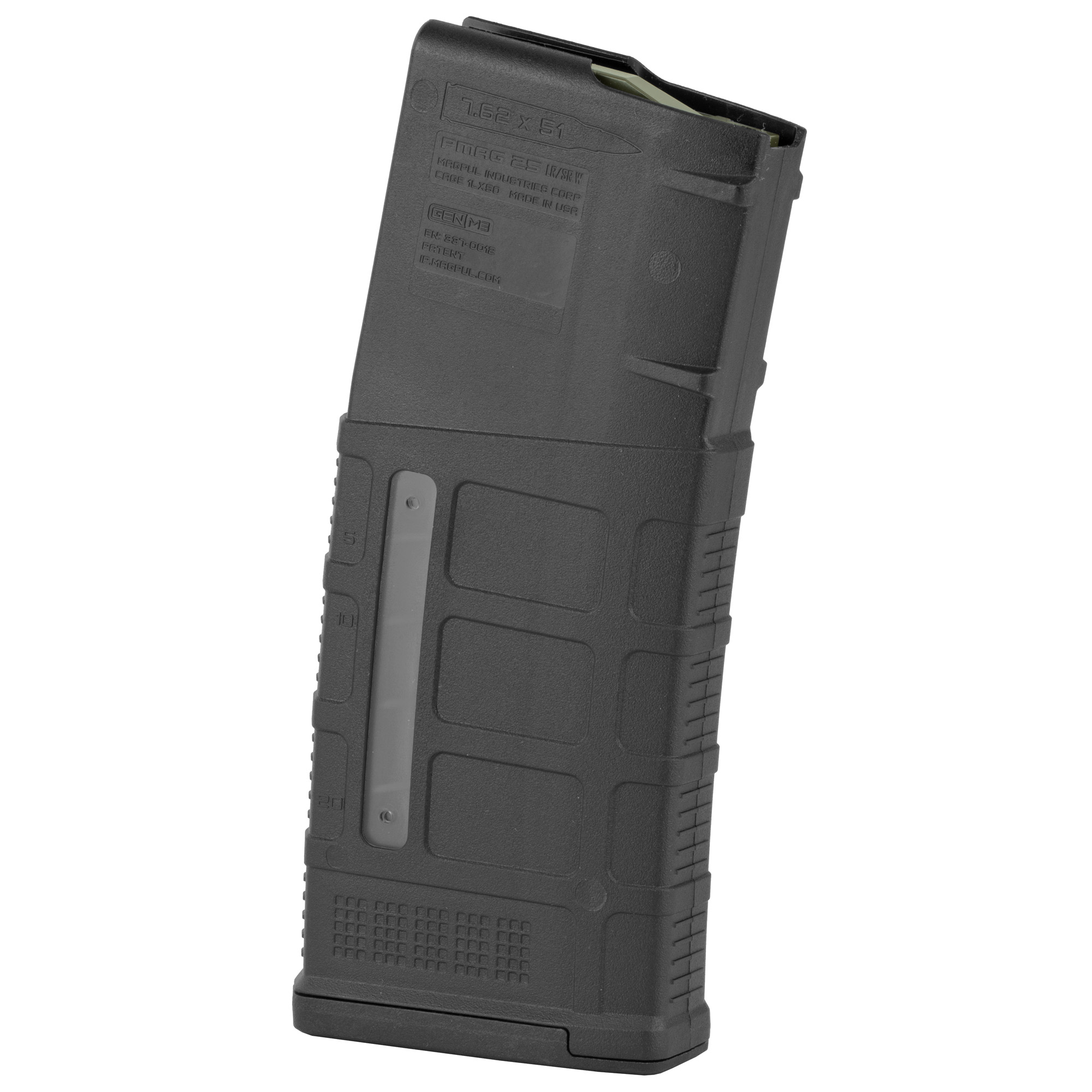 Magpul PMAG 25 LR/SR GEN M3 Window – 25rd 7.62 NATO/.308 Win, Black - Image 2