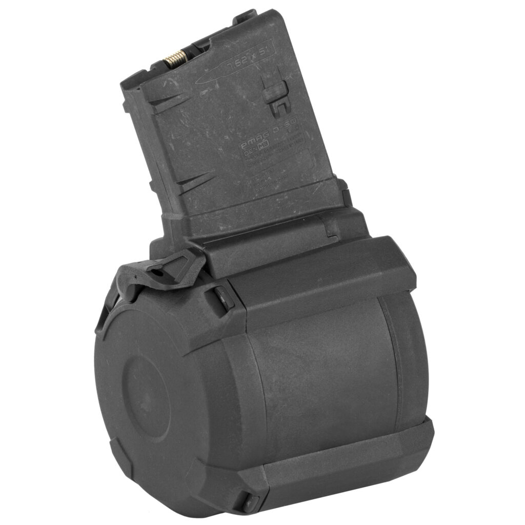 Magpul PMAG D-50 LR/SR GEN M3 Drum – 50rd .308 Win/7.62 NATO, SR25/M110 Pattern, Black
