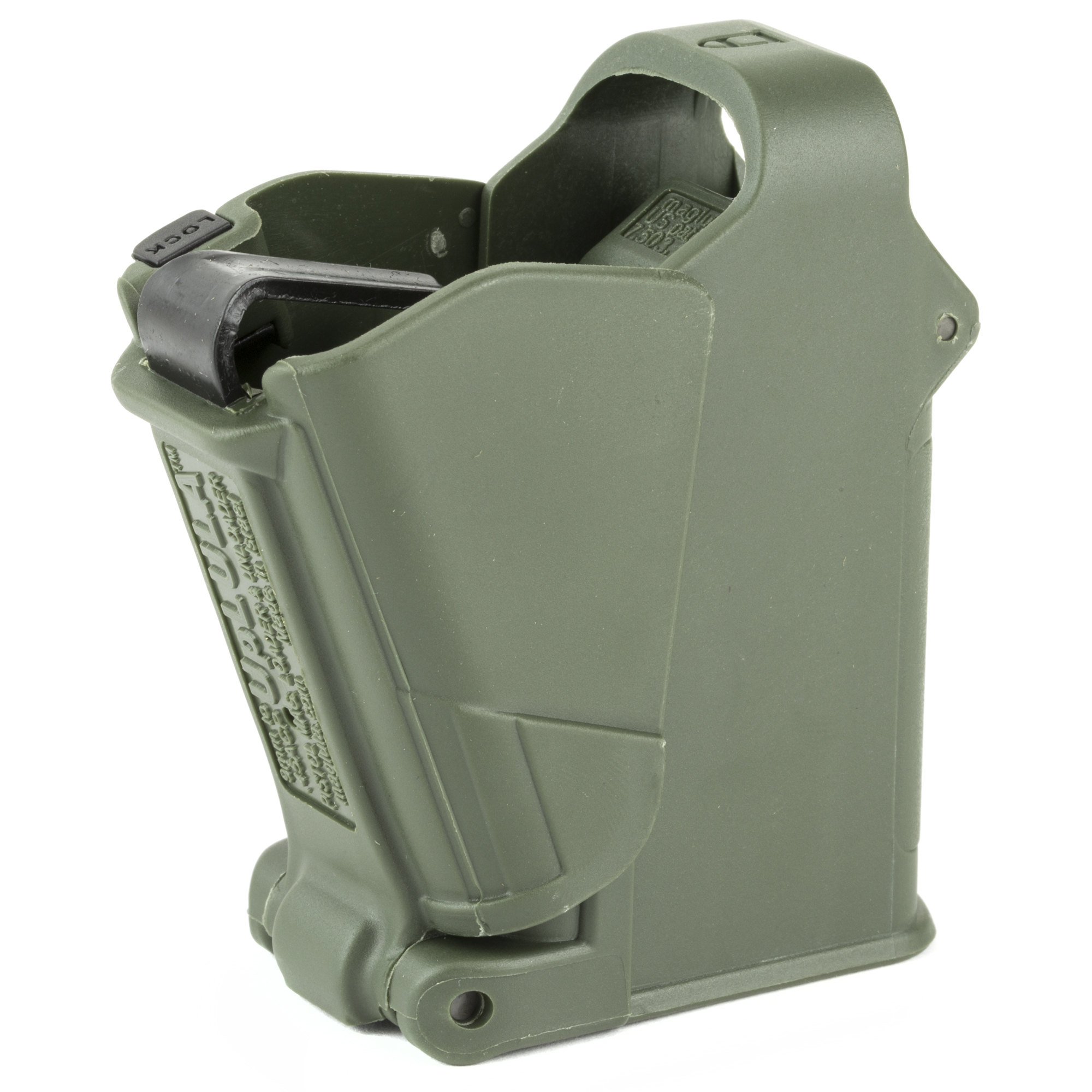 maglula UpLULA Universal Pistol Magazine Loader & Unloader – 9mm Luger to .45 ACP, Dark Green