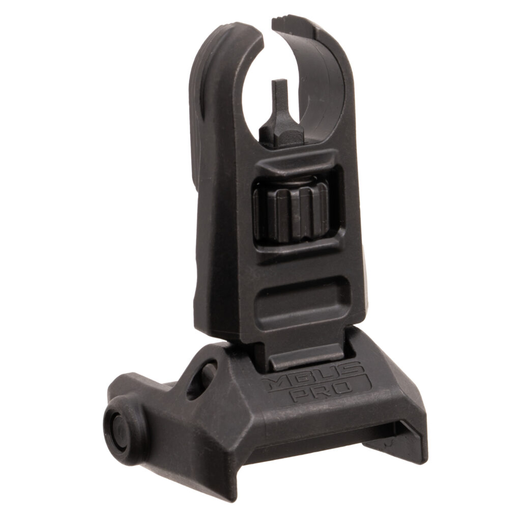 Magpul MBUS Pro Front Sight, Hooded – Steel Flip-Up, Picatinny, Black