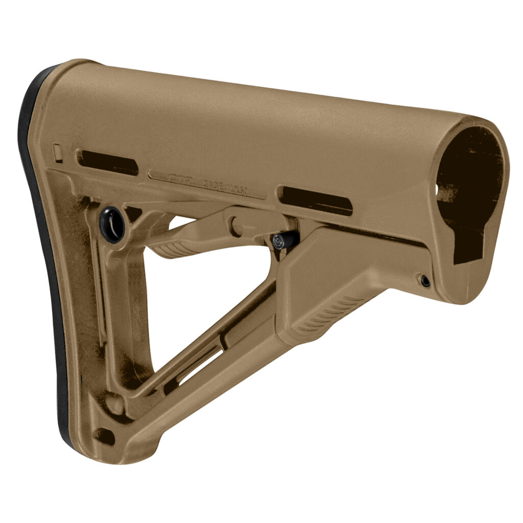 Magpul CTR Carbine Stock – Mil-Spec AR-15, Modified Coyote Brown