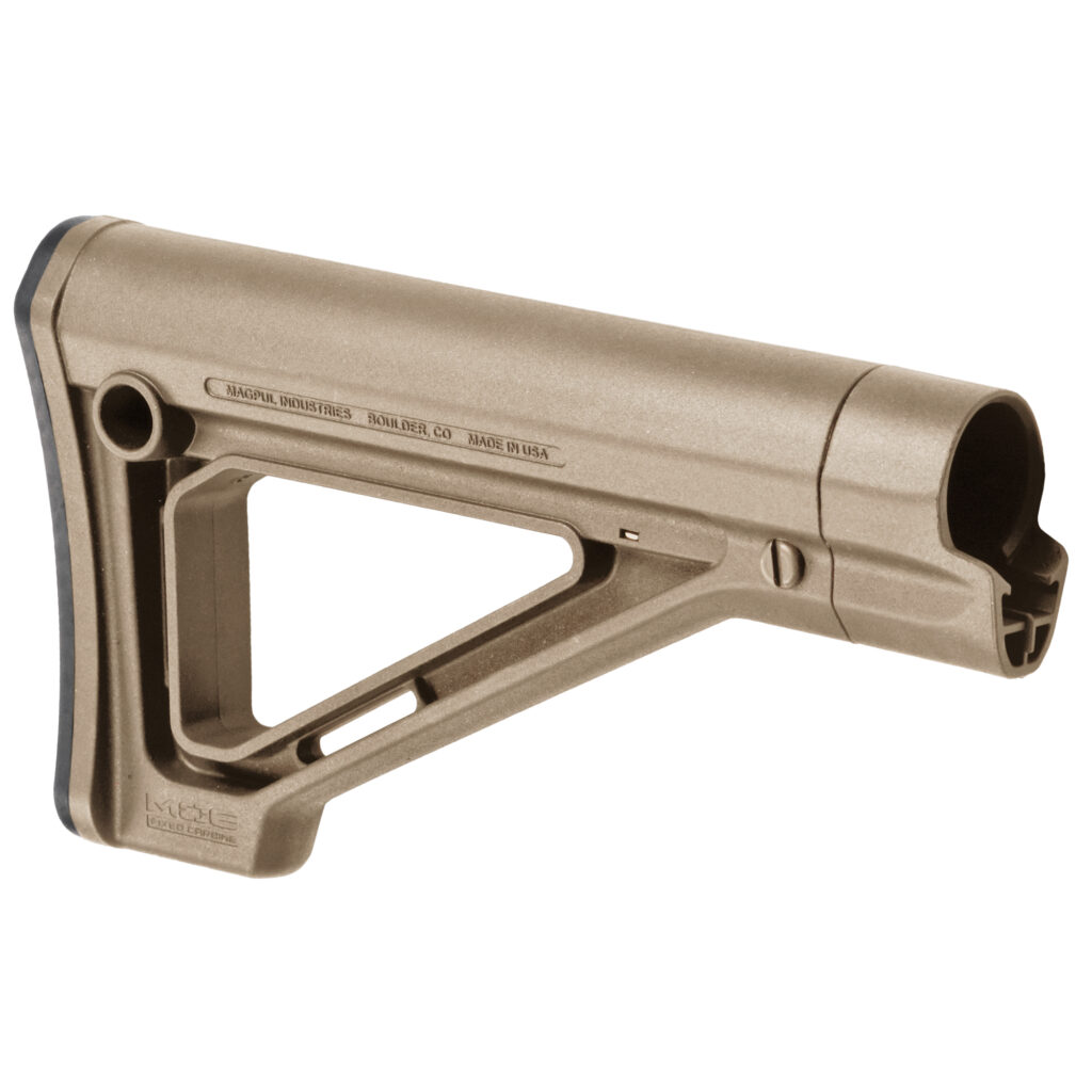 Magpul MOE Fixed Carbine Stock – Mil-Spec, AR-15/M4, Flat Dark Earth