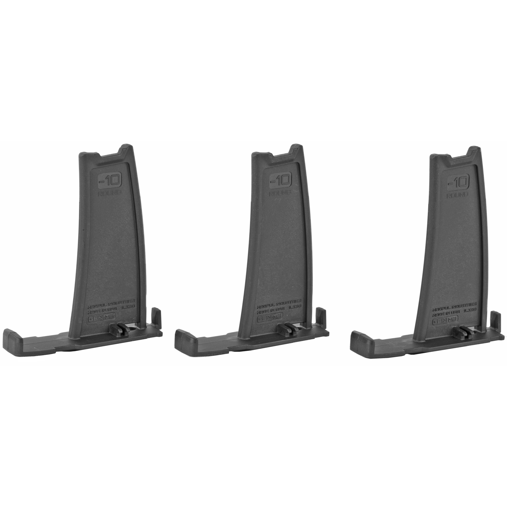 Magpul PMAG Minus 10 Round Limiter – For PMAG LR/SR GEN M3, 3-Pack, Black