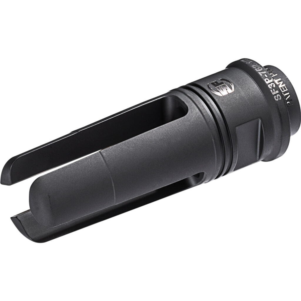 SureFire SF3P SOCOM 3-Prong Flash Hider – 5.56 NATO, 5/8×24 Thread, Black