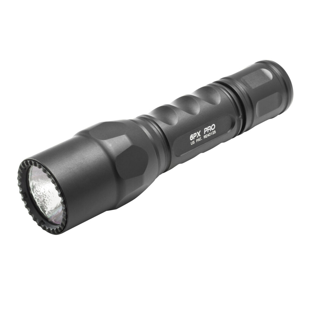SureFire 6PX Pro Flashlight – 15/600 Lumens Dual-Output LED, Tactical Tailcap, Black