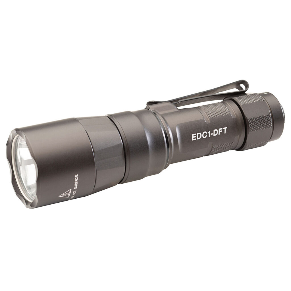 SureFire EDC1-DFT Dual Fuel Flashlight – 650 Lumens, Gray