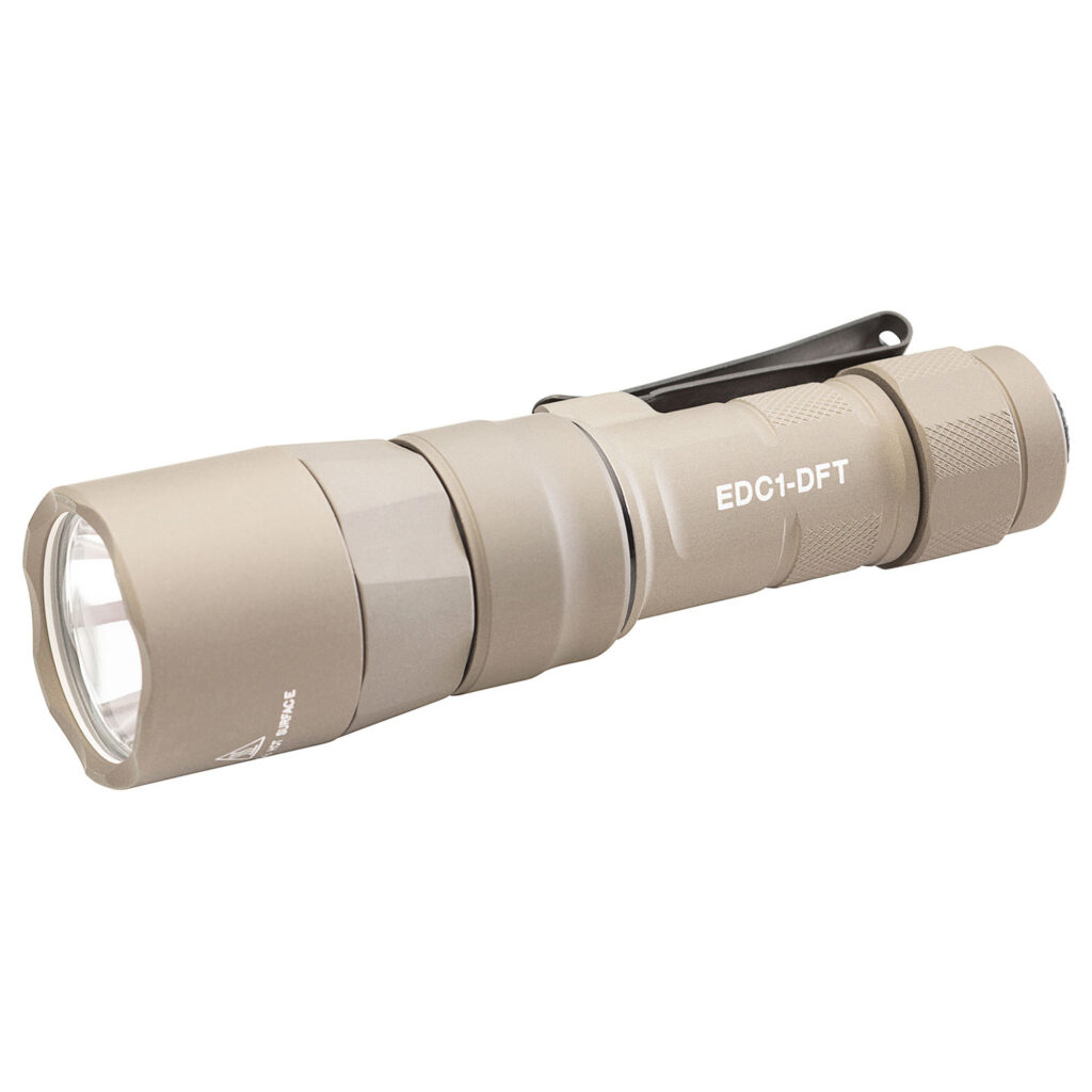 SureFire EDC1-DFT Dual Fuel Flashlight – 650 Lumens, Tan
