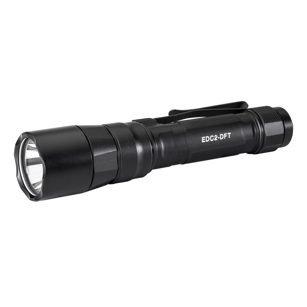 SureFire EDC2-DFT Dual Fuel Flashlight – 25/600/700 Lumens, Black