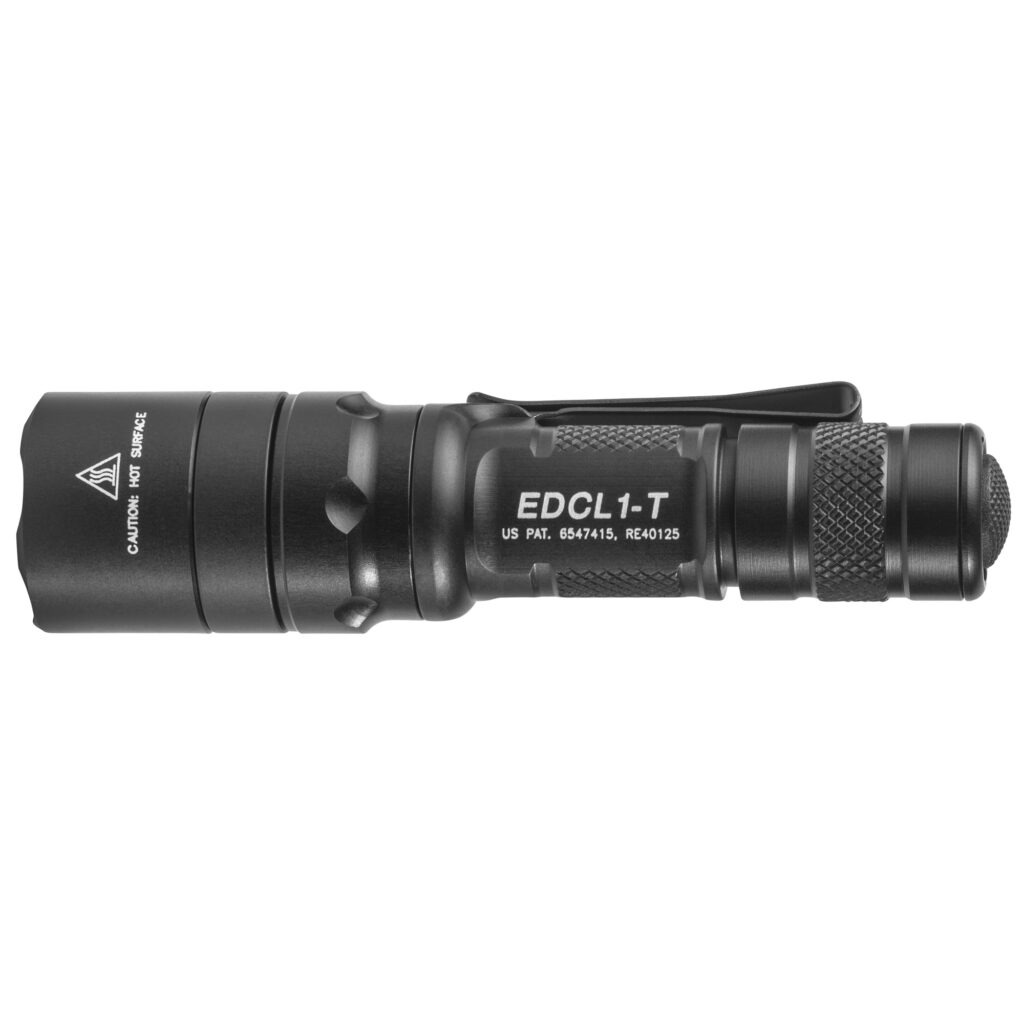 SureFire EDCL1-T Everyday Carry Light 1 – 5/500 Lumens, Single 123A, Black