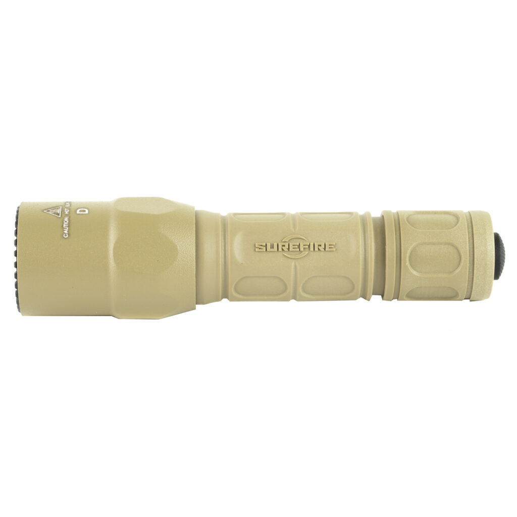 SureFire G2X Pro Flashlight – 15/600 Lumens Dual-Output LED, Click Tailcap, Tan