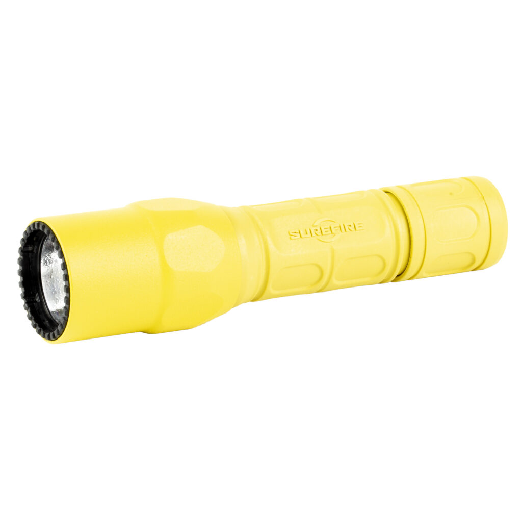 SureFire G2X Pro Flashlight – 15/600 Lumens Dual-Output LED, Click Tailcap, Yellow