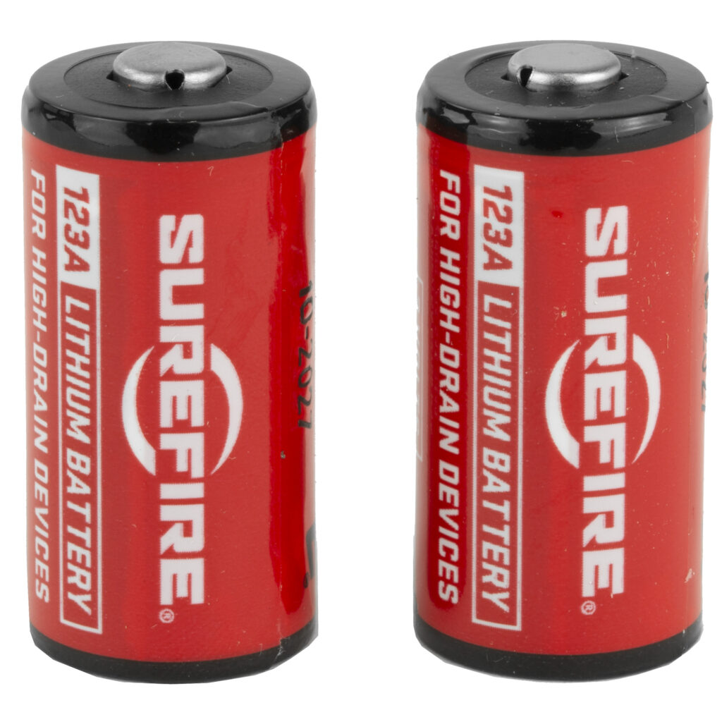SureFire 123A Lithium Batteries – 2 Pack, 3.0V, 1,500 mAh