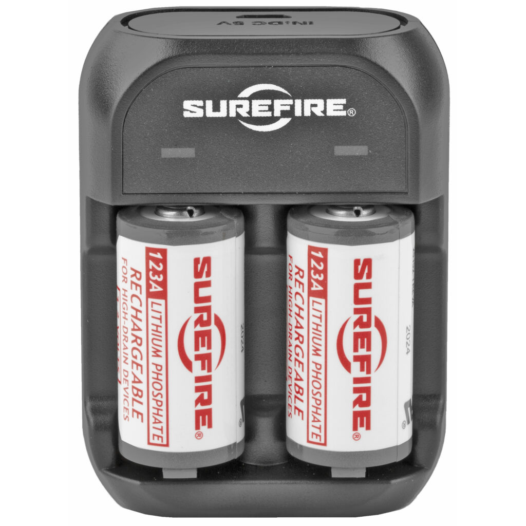 SureFire SFLFP123-KIT Rechargeable 123A Battery Kit – Two LFP123 Batteries and Charger