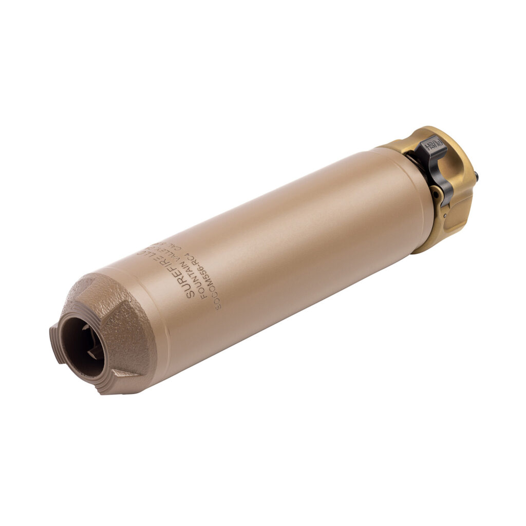 SureFire SOCOM556-RC4 Suppressor – 5.56mm, Inconel, SOCOM Fast-Attach, 6.3″, 17 oz, Dark Earth