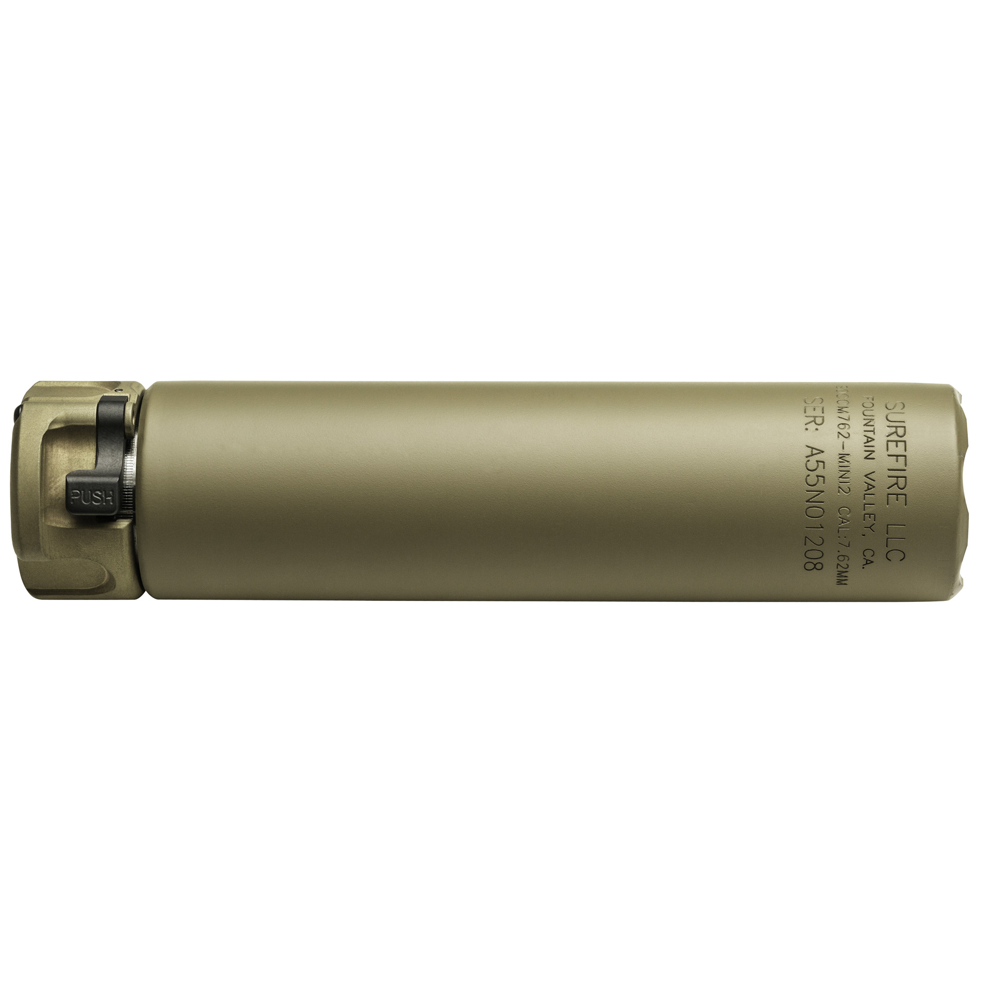 SureFire SOCOM Mini Gen 2 Suppressor – 7.62mm, 6.4", SOCOM Fast-Attach, Dark Earth - Image 2